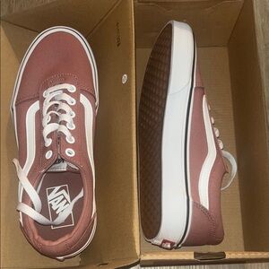 Never Worn Vans pink and White Classic Sneakers